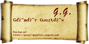 Gömör Gusztáv névjegykártya