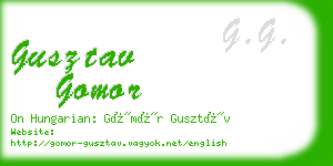 gusztav gomor business card